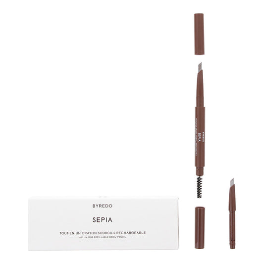 Byredo, All-In-One, Precision, Double-Ended, Eyebrow Cream Pencil & Brush 2-In-1, 02, Sepia, 0.5 g