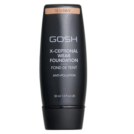 Gosh, X-Ceptional Wear, Vitamin E, Long Lasting, Cream Foundation, 18, Sunny, 30 ml