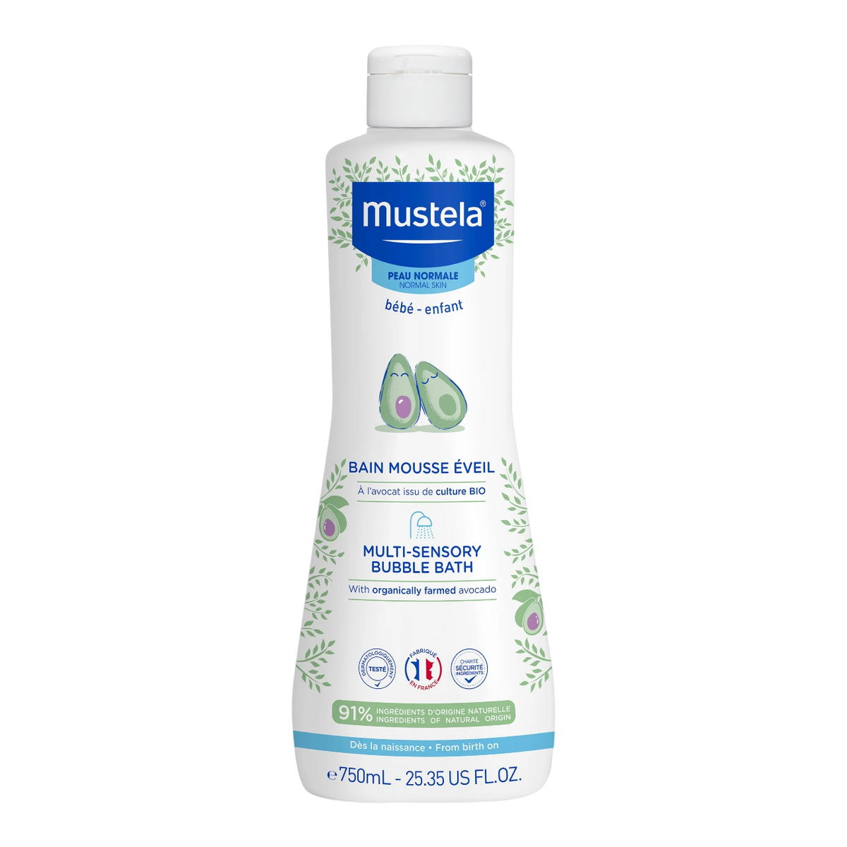 Mustela, Multi-Sensory, Avocado, Cleansing, Shower Mousse, 750 ml