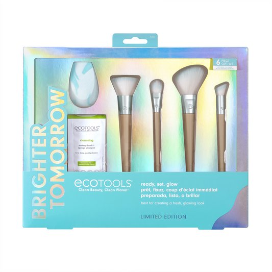 Brighter Tomorrow Set EcoTools: EcoTools, Blending, Foundation Brush + EcoTools, Blending, Concealer Brush + EcoTools, Diffuse, Eyeshadow Brush + EcoTools, Brush & Sponge Cleanser Lotion, 7.39 ml + EcoTools, Blending, Blush Brush + EcoTools, Makeup…